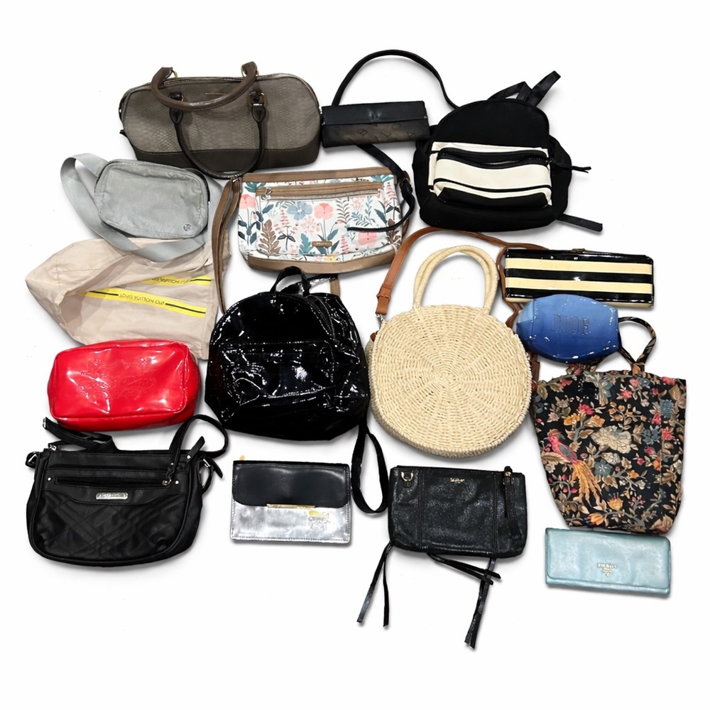 Louis Vuitton, Prada, Dior Purse & Wallet Mystery Reseller Box, 16 Pieces